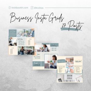 Business Instagram Grid Template with 27 Posts
